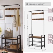 Wieszak z siedziskiem loft