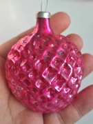 Bombka PRL stara kształtka na choinke 