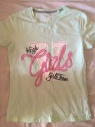 miętowy tshirt koszulka bluzka bluzeczka girls team college high