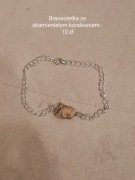 Bransoletka ogniwkowa ze skamieniałym koralowcem