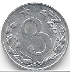 Czechosłowacja 3 halerze 1954