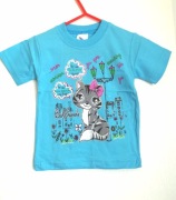 Bluzka t-shirt, rozm. 104, 3 lata, kotek, brokat