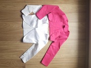 Bolerka satynowe, dziewczynka, białe, różowe,