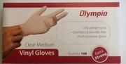 RĘKAWICZKI JEDNORAZOWE WINYLOWE 100 SZT ROZ. M