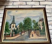 Stary sygnowany obraz Charles Menge ok.1960 rok 