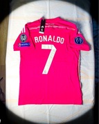(M) Cristiano Ronaldo CR7 Real Madrid 2014/2015 Nowa Jersey Różowa Koszulka
