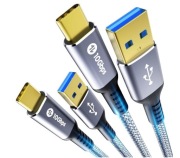 2x Fannoday Nylonowy Kabel USB C 30cm 10Gbps Usn 3.1