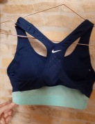 (36/S) NIKE/ Granatowy top fitness z Londynu, bokserka sportowa 
