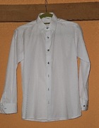 Koszula dziecięca długi rękaw bawełna biały rozmiar 152-158