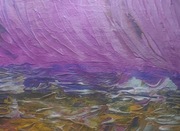 "Pinky Pinky Sky" oryginalny autorski obraz akrylowy z certyfikatem autent.