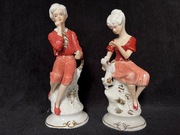 Figurki Porcelana Dworska Para F116