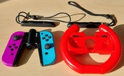 Switch - 2 oryginalne Joy-Cony + uchwyt + kierownica