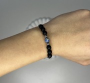 Bransoletka regulowana onyks i jaspis