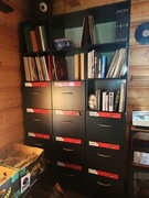 Szafka, regał na płyty winylowe, gramofonowe z szufladami