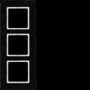 Berker ramka 3-krotna, czarne szkło, nowa, 10136076 