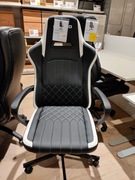 Krzesło gamingowe LERBJERG – nowe, nieotwierane | czarno-białe