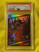 2019-20 DONRUSS OPTIC #9 BULLS Coby White MY HOUSE RC Silver PSA10