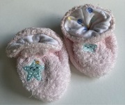 Kapcie ocieplacze dla niemowlaka 0-3 mce różowe dla dziewczynki