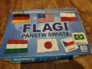 Gra pamięciowa edukacyjna towarzyska Flagi Państw Świata Adamigo Memory 
