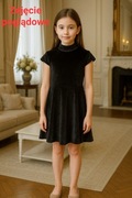 Nowa elegancka wizytowa czarna sukienka rozm134/140cm C&A here there 