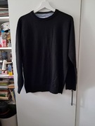Sweter czarny z merino rozm L/XL