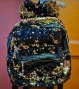 Plecak cekinowy czarno-złoty