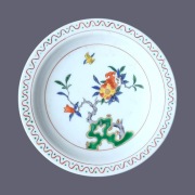 Talerzyk w stylu Kakiemon Japonia porcelana dalekowschodnia 