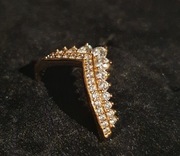 Pierścionek PANDORA korona różowe złoto 