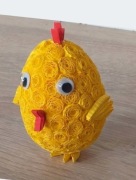 Jajko KURCZAK Wielkanoc rękodzieło QUILLING