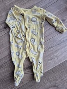 Mothercare pajacyk niemowlęcy żółty safari zwierzątka 68