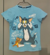 T-shirt chłopięcy z Tom & Jerry z krótkim rękawem roz. 128 Pepco