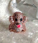 Charms na bransoletka Pandora duszek srebro 925 złoty cyrkonie Halloween 