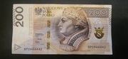 banknot 200 zł BP0444442 obiegowy stan dobry