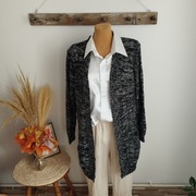 Sweter damski Cropp M – czarno-biały kardigan z kieszeniami