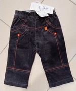 Wójcik Spodnie sztruksowe dziewczęce 68 cm  czarne  W3010