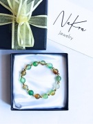 Bransoletka z Zielonego Agatu Mozaikowego i Hematytu | NaKra Jewelry