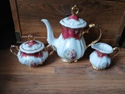 Stary Zestaw środka stołu do kawy ze scankami Bareuther