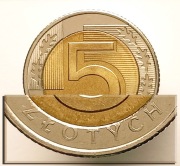 5 ZŁOTYCH 2025 [nr kat. 100] MONETA > DESTRUKT > USZKODZONY NAPIS "ZŁOTYCH"