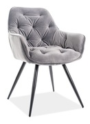 6 szt nowych krzeseł szary welur