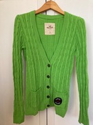 Swetr Hollister zielony, rozmiar S ładny splot