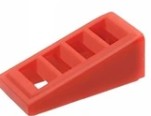 LEGO ROOF TILE W. LATTICE 1X2X2/3 RED 4540382/61409 