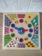 Zegar Edukacyjny Różnobarwny