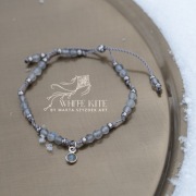 Bransoletka na sznurku z labradorytami