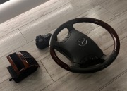 Części W220 Kierownica drewniana, moduł sterowania fotelem, nawiew tył