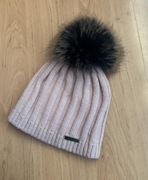 Luksusowa stylowa ciepła czapka z pomponem