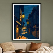 Bułgaria - Nesebyr i klimatyczna uliczka - art déco plakat 40x60cm