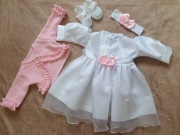 Ubranko do chrztu, bolerko i buciki 