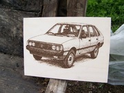 Obrazek wypalany w drewnie – Polonez | Format A4 | Rękodzieło laserowe