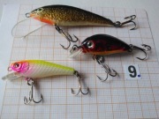 Wobler  plywajacy  3 szt.