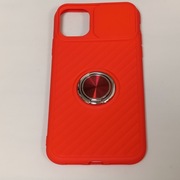 Czerwone etui z ringiem (uchwytem) i zasłoną aparatu do iPhone’a